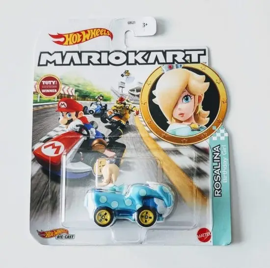 Hot Wheels Mario Kart Rosalina w/Birthday Girl blue