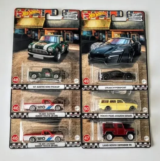 Hot Wheels Car Culture 2022 Boulevard Mix I Complete Set w/Datsun Tampo error Variation