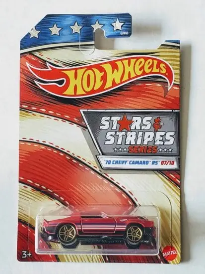 Hot Wheels 2020 Stars and Stripes 1970 Chevy Camaro RS GJW75