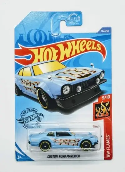 Hot Wheels 2020 HW Flames 1967 Custom Maverick (Blue Kroger Exclusive) GHG62