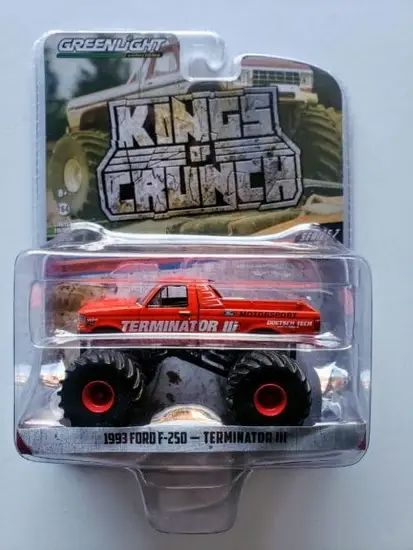 Green Light King Crunch Series 7 1993 Ford F-250 -Terminator III (Target Red Machine w/ red base )49070-E