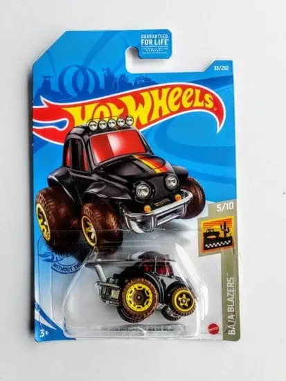 Hot Wheels 2021 Baja Blazers 1970 Volkswagen Baja Bug Black- Dollar General GTD35