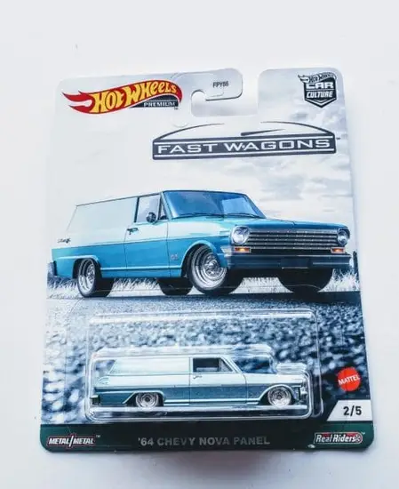 Hot Wheels 2021 Fast Wagons 2 of 5 1964 Chevy Nova Panel GJR66