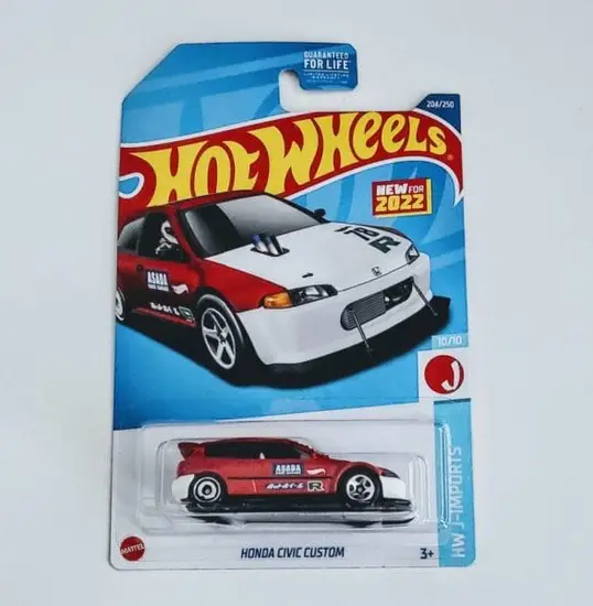 Hot Wheels 2022 HW J-Imports 10 of 10 Honda Civic Custom  - Ryu Asada Red HCX78