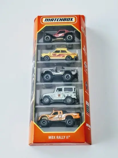 Matchbox 2022 5 packs MBX Rally II HFH11 - Datsun 510 Rally - Toyota Landcruiser FJ40