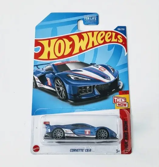 Hot Wheels 2022 Then and Now  1 of 10 Corvette C8.r blue HCT73