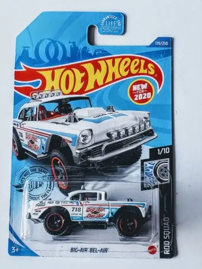 Hot Wheels 2020 Rod Squad 1 of 10 Big Air Bel Air Gray GHB48