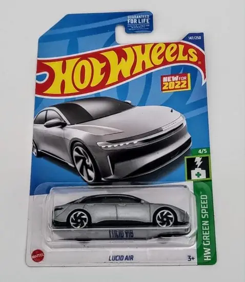 Hot Wheels 2022 HW Green Speed 4 of 5 Lucid Air gray HCT24