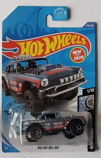 Hot Wheels 2020 Rod Squad 1 of 10 Big Air Bel Air Gray GHB48