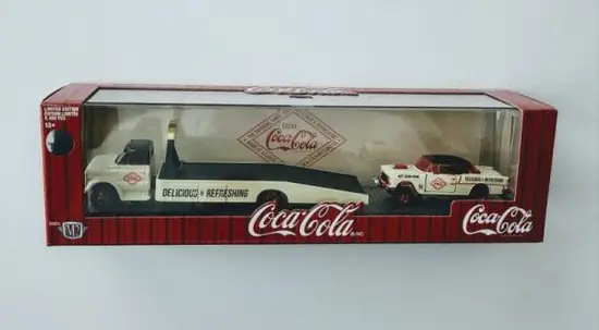 M2 Machines 2023 Coca Cola Hauler Series 56000 Release TW20 1968 Chevrolet  C60 & 1955 Chevrolet Bel-Air Gasser  Chase 750pcs