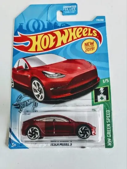 Hot Wheels 2019 Tesla Model 3 FYD88 (Red)