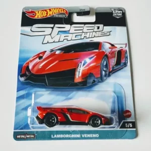Hot Wheels 2023 Car Culture Speed Machines 5 of 5 Lamborghini Veneno red HKC41