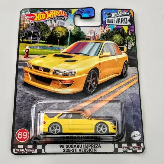 Buy Hot Wheels Car Culture Boulevard Mix P 69 of 70 - 1998 Subaru Impreza 22b-STi version yellow HKF16 at JTC Collectibles