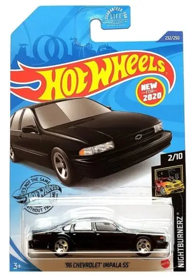 Hot Wheels 2020 Night Burnerz 2 of 10 - 1996 Chevrolet Impala SS black GHB74
