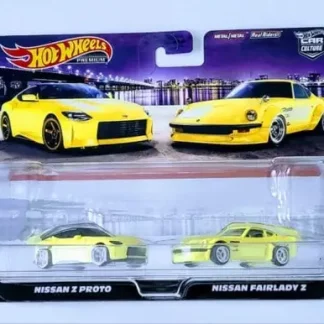 Hot Wheels  2022 Car Culture 2 pack - Nissan Z Proto and Nissan Fairlady Z yellow HFF33
