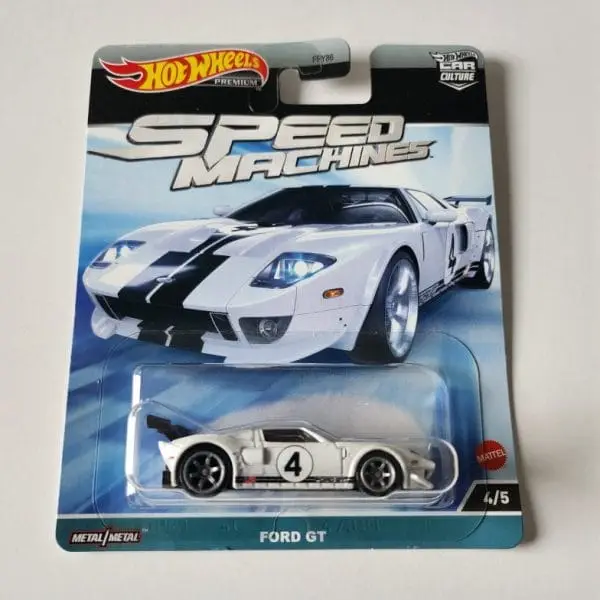 Hot Wheels 2023 Car Culture Speed Machines 4 of 5 Ford GT white HKC46