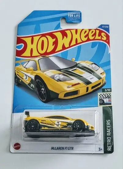 Hot Wheels 2022 Retro Racers 3 of 10 Mclaren F1 GT-R Teal Yellow Kroger