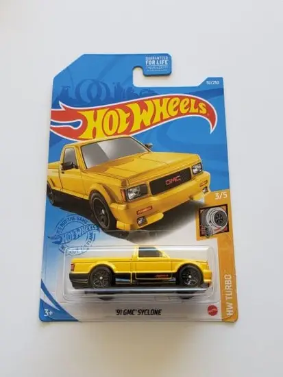 Hot Wheels 2021 HW Turbo 1991 GMC Syclone Yellow (Kroger exclusive) GTD47