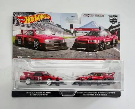Hot wheels 2023 Car Culture 2 Pack Nissan Skyline Silhouette -  LB-ER34 Super Silhouette Nissan Skyline LBWK (Target exclusive) HKF49