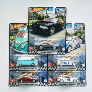 Hot Wheels 2023 Boulevard Mix Q 71-75 Complete set GJT68-956Q Ek9, Impala, Miata