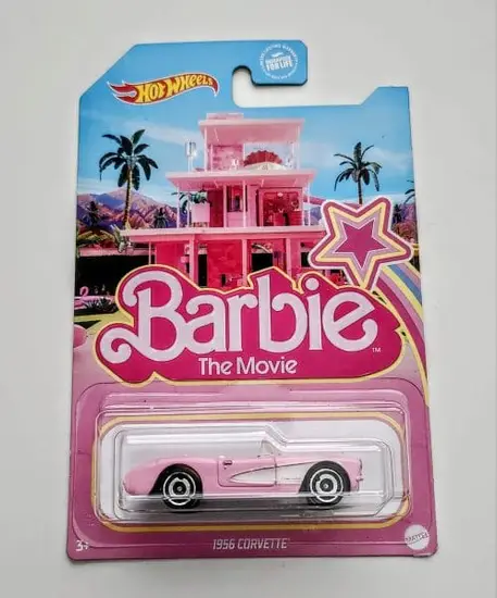 Hot wheels 2023 Barbie the Movie 1956 Corvette pink HPR54 Movie Card variation