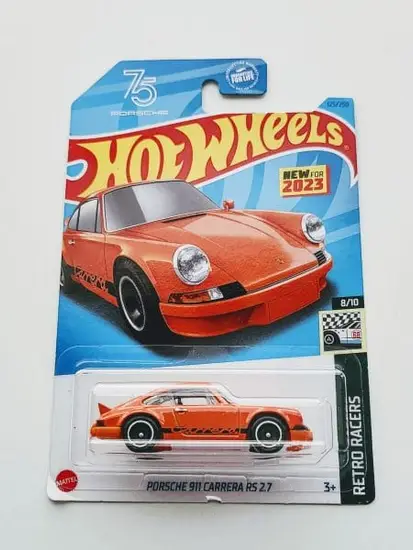 Hot wheels 2023 Retro Racers 8 of 10 Porsche 911 Carrera RS 2.7 Orange HKJ82