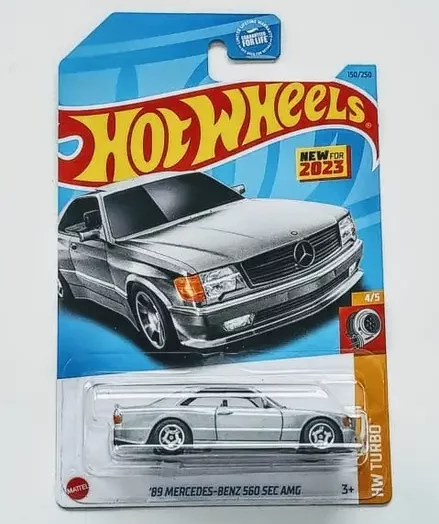 Hot Wheels 2023 HW Turbo 4 of 5 - 1989 Mercedes-Benz 560 SEC AMG silver HKK85 at JTC Collectibles