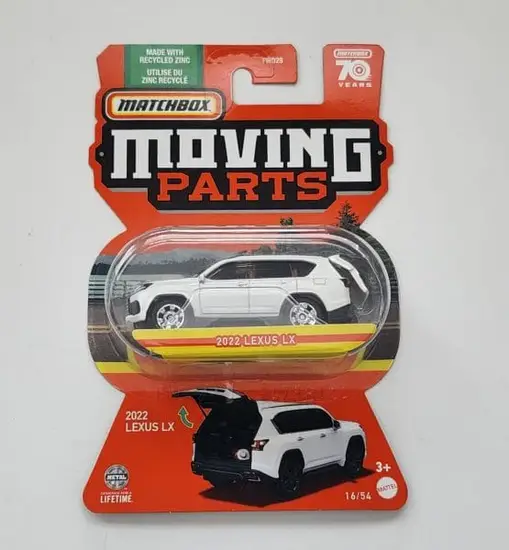 Matchbox 2023 Moving Parts 16 of 54 -2022 Lexus LX HLG01 white at JTC Collectibles
