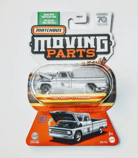 Matchbox 2023 Moving Parts - 28 of 54 - 1964 Chevy C10 Pickup -gray 70th Special editon HLG13