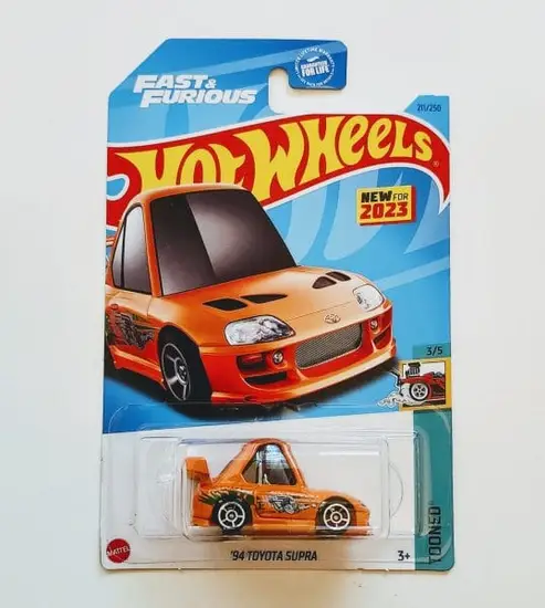 Hot Wheels 2023 Tooned - 3 of 5 - Fast & Furious 1994 Toyota Supra orange HKG62 at JTC Collectibles