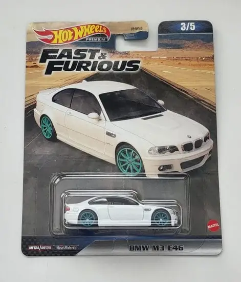 Hot Wheels 2023 Fast Furious Premium Mix C - 3 of 5 BMW M3 E46 white HNW52 at JTC Collectibles.