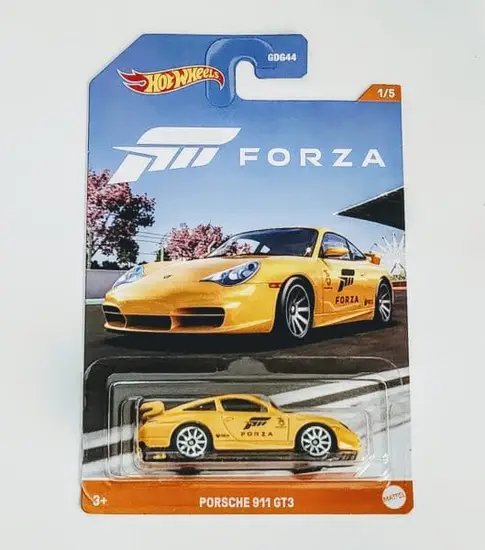 Hot Wheels 2023 Forza series 1 of 5 B Porsche 911 GT3 yellow HLK28 at JTC Collectibles