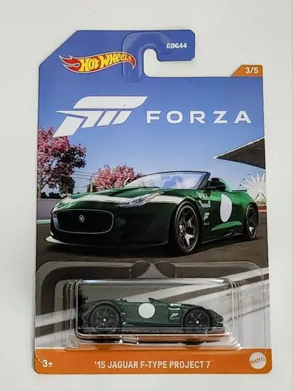 Hot Wheels 2023 Forza series 3 of 5 2015 Jaguar F-Type Project 7 racers green HLK27 at JTC Collectibles