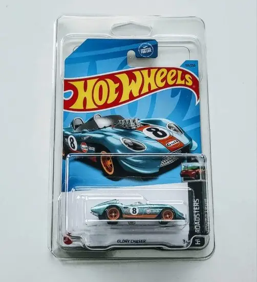 Hot wheels 2023 HW Roadsters 9 of 10 Glory Chasers Gulf blue HKL11 Super Treasure Hunt w/protector