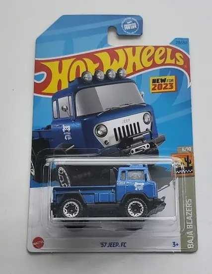 Hot wheels 2023 Baja Blazers 6 of 10 - 1957 Jeep FC Blue HKG72 at JTC Collectibles