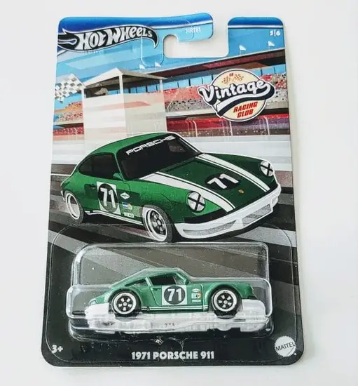 Hot wheels 2024 Vintage Racing Club mix A - 5 of 6 1971 Porsche 911 green HRV04 metal/metal diecast