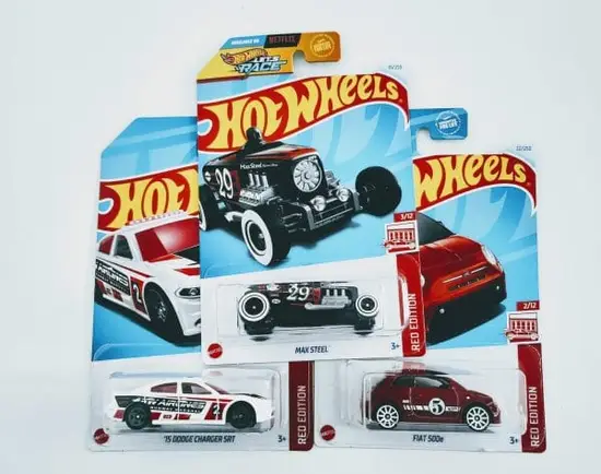 Hot wheels 2024 Target Red Edition 1 3 case C Fiat 500 Dodge Charger JTC Collectibles