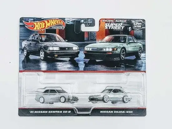 Hot wheels Premium Car culture 2 pack - Super Street -1991 Nissan Sentra SE-R and Nissan Silva(S13) HYF04