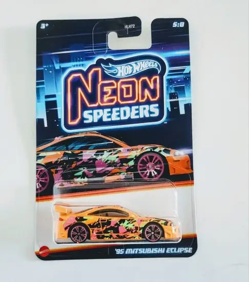 Hot Wheels 2024 Neon Speeders mix B – 5 of 8 1995 Mitsubishi Eclipse orange HRW71