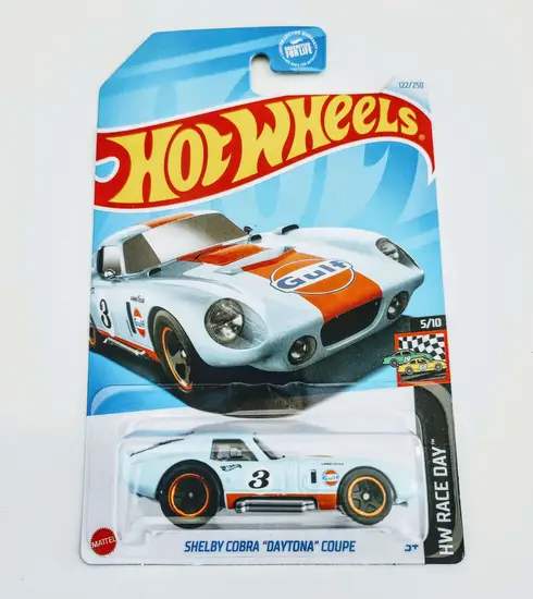 Hot wheels 2024 HW Race Day 5 of 10 Shelby Cobra Daytona Coupe Gulf Blue HTC77