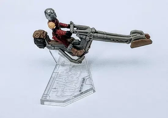 Star Wars Micro Galaxy Squadron Scout Class Series 1 #04 Mandalorian's Speeder Bike with Din Djarin at JTC Collectibles SWJ0001-4