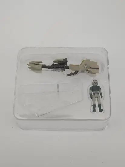 Star Wars Micro Galaxy Squadron Mystery Scout Class Series 5 #0095 Ava Speeder Bike with Imperial Trooper