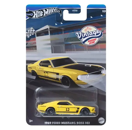 Hot wheels 2024 Silver Line Vintage Racing Club mix B 3 of 5 1969 Ford Mustang Boss 302 yellow HRV08