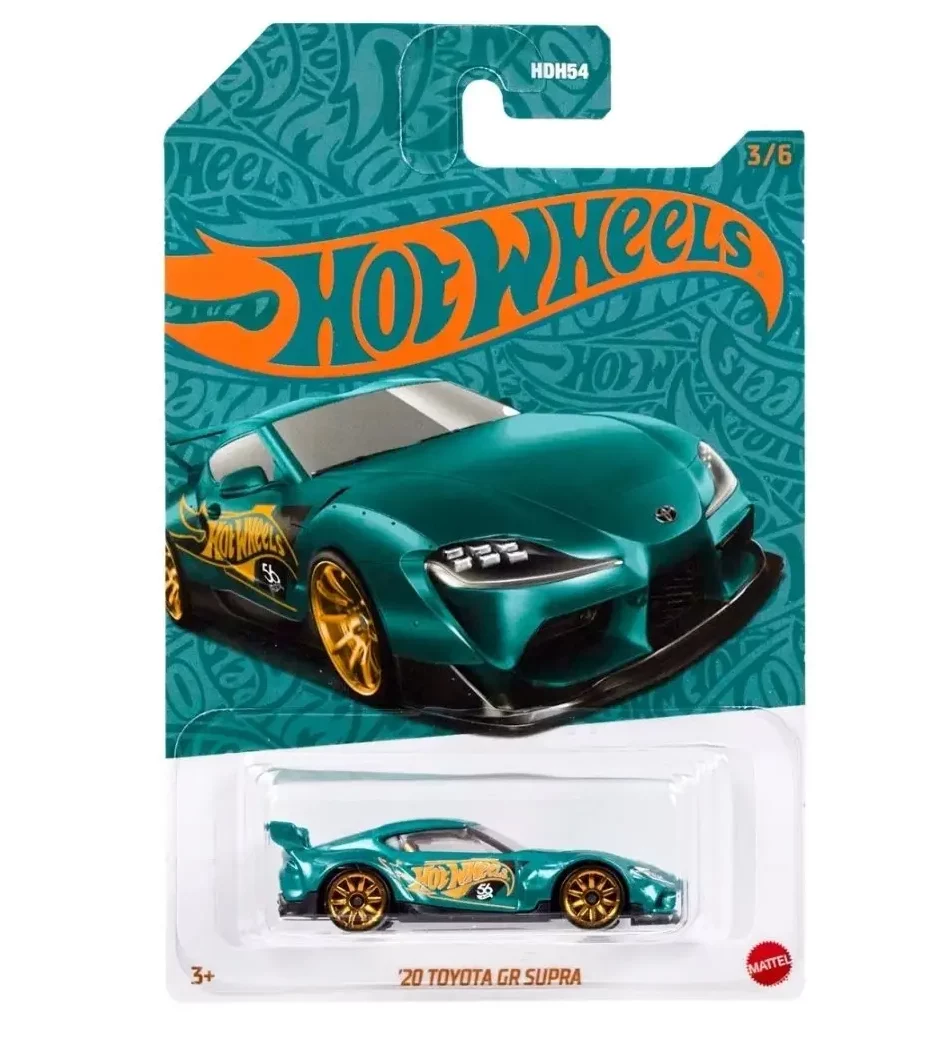 Hot wheels 2024 56th anniversary series mix 2 - 3 of 6 -2020 Toyota GR Supra teal green/chrome HVX06
