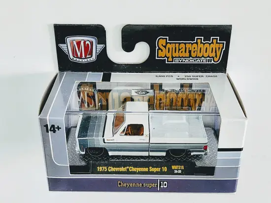 M2 machines Squarebody syndicate series 3 - 32600 release WMTS18 1975 Chevrolet Cheyenne Super 10 white 24-20