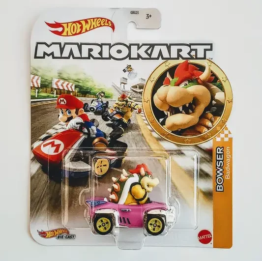 Hot Wheels 2024 Mario Kart Bowser w/ Badwagon pink GDG31