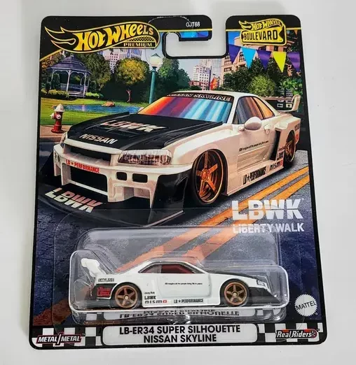 Hot wheels Gold Premium 2024 Boulevard re-release mix 957A - LB-ER34 Super Silhouette Nissan Skyline white JDJ24