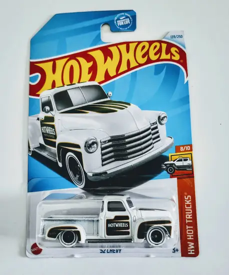 Hot Wheels 2024 HW Hot Trucks 8 of 10 1952 Chevy truck white HTC36 at JTC Collectibles.