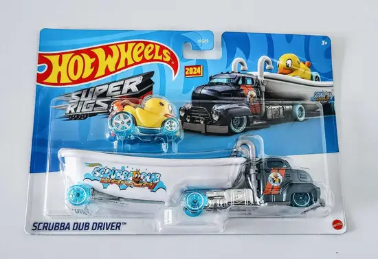 Hot wheels 2024 Super Rigs Scrubba Dub Driver w/duck n roll