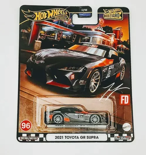 Hot wheels Premium 2024 Boulevard Mix V 96 of 100 - 2021 Toyota GR Supra black (Larry Chen) HRT56